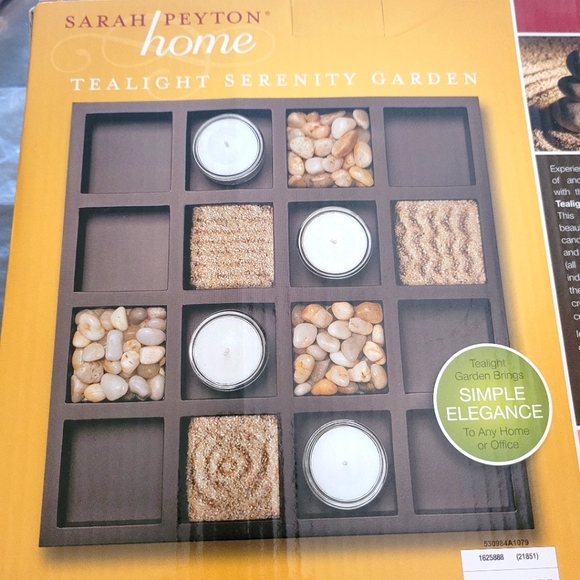 Candle Serenity Garden | Wood Tabletop Zen Decor NEW - Picture 9 of 12